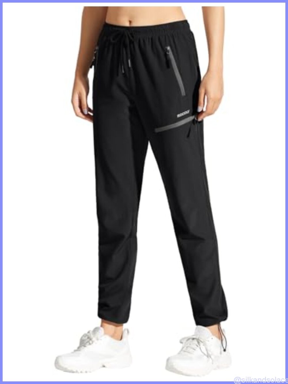 Women's Hiking Cargo Pants Lightweight UPF 50+ Waterproof with Zipper Pockets